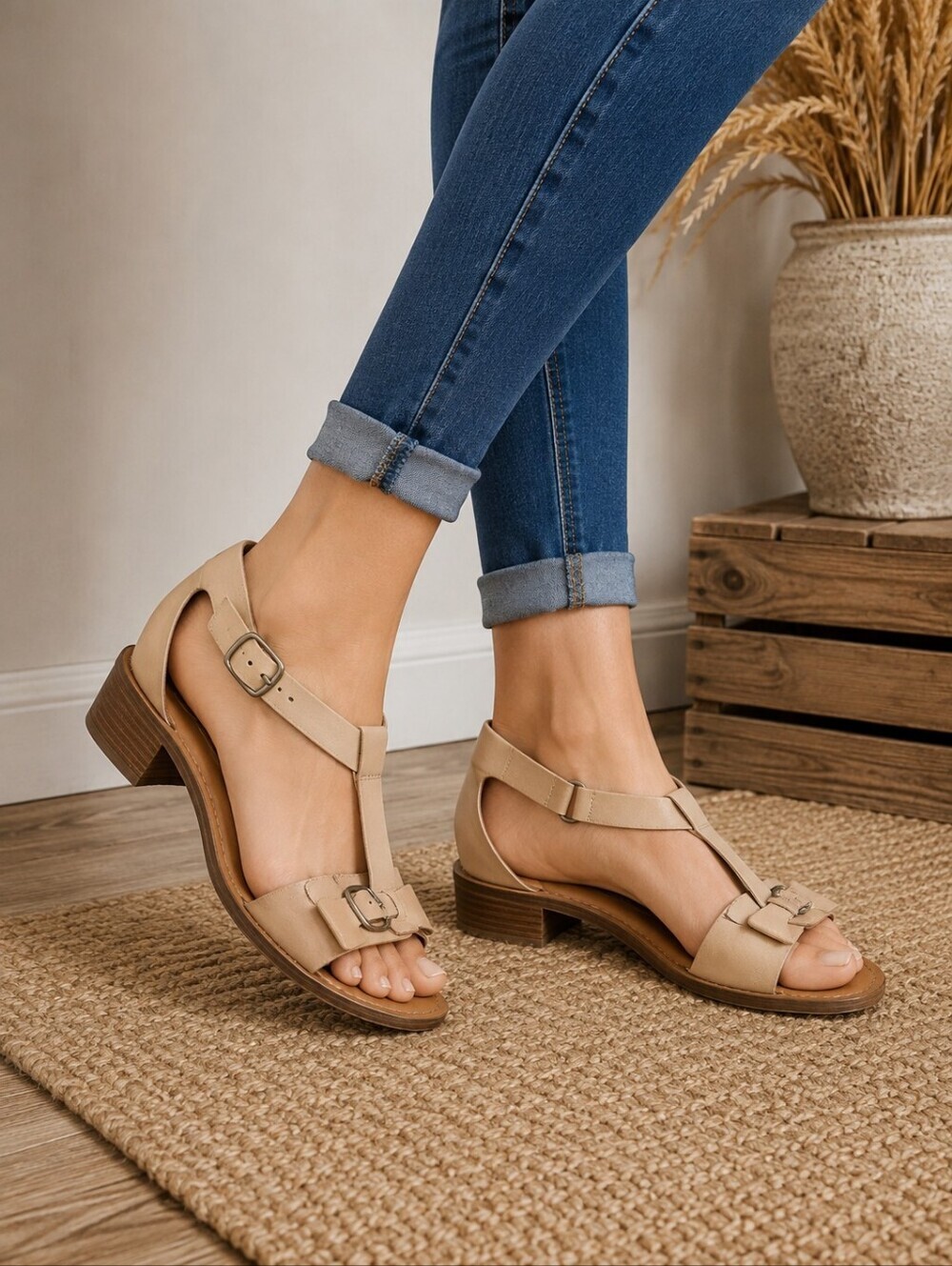 Madewell Loren Buckle Sandal Heeled Slingback Nude Tan Women's Size 7.5 Neutral